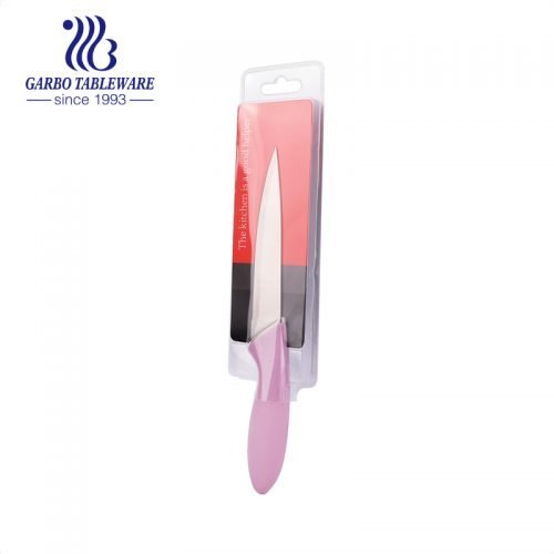 Machine Pressed 420 Material Kitchen Knife Color Customized Plastice Base Sharp Safe Usage High Quality Kitchen Knife For Home Usage