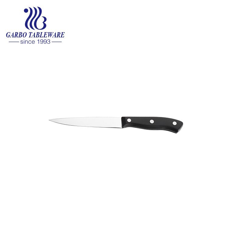 Cuchillo de cocina personalizado profesional afilado de acero inoxidable 430 Cuchillo de logotipo personalizado de alta calidad con mango de ABS