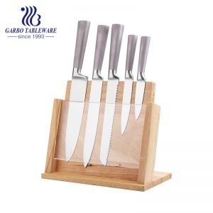 China Manufacturer 5PCS Classial Style Chef  Knife Set  430 Material Knife Base Superior Quality Best Cook Kitchen Knife Set with ABS Handle
