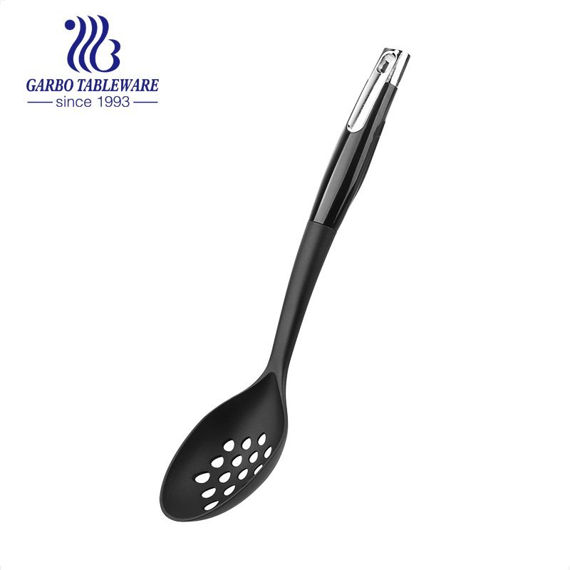 High quality Heat Resistant Kitchen Tools Cooking Utensils Non-Stick Baking Tool tongs ladle gadget by BonBon (Black)