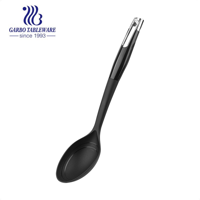 Utensilios de cocina resistentes al calor de alta calidad Utensilios de cocina Herramienta para hornear antiadherente Pinzas Cucharón Gadget de BonBon (Negro)