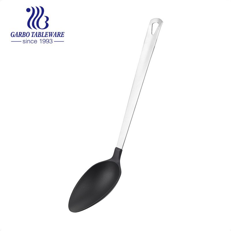 Heat Resistant Silicone  Big Soup Spoon Cooking Utensils Set Cooking Vegetable With Custom Colors