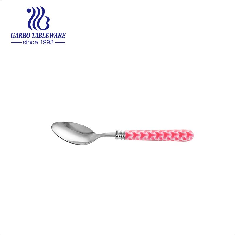 High quality colorful plating stainless steel flatware spoons for wedding logo design