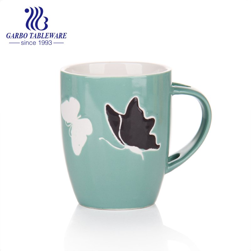 Merry christmas printing ceramic water drinking mug gift promotioan porcelain cup with handle china wholesale ceramic dinner mug