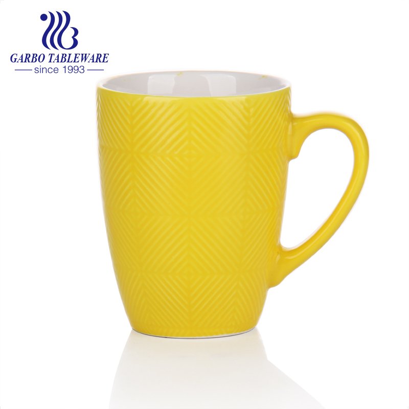 14oz printing ceramic porcelain water mug with fresh design Asia hot sale 400ml ceramic drinking ware cup for home