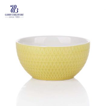 550ml high quality colored glazed porcelain bowl with factory price