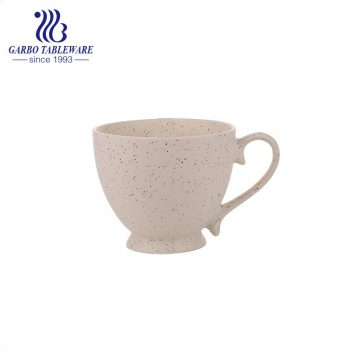 430ml porcelain classic design coffee latte drinks mug ceramic cup with wheat straw color glaze drinking ware