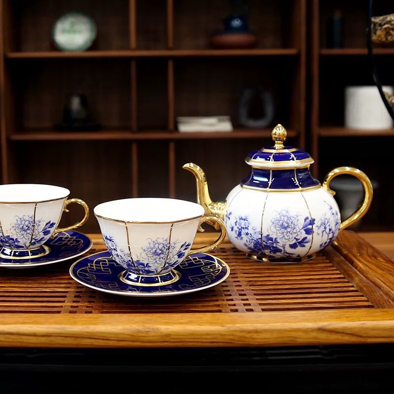 Conjunto popular de bebidas quentes de cerâmica para bebidas clássicas conjunto de bebidas de chá de porcelana da China.