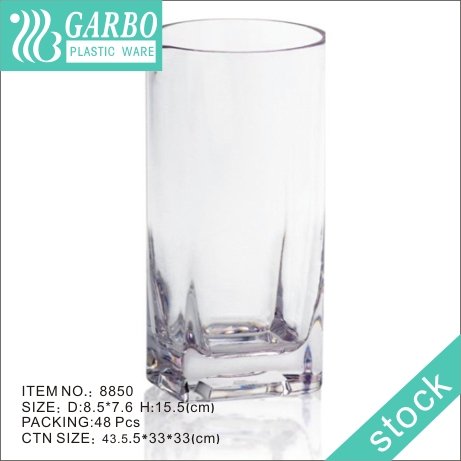 الجملة 11 أوقية الكلاسيكية شكل V البلاستيك الشفاف كأس الشرب ويسكي ODM