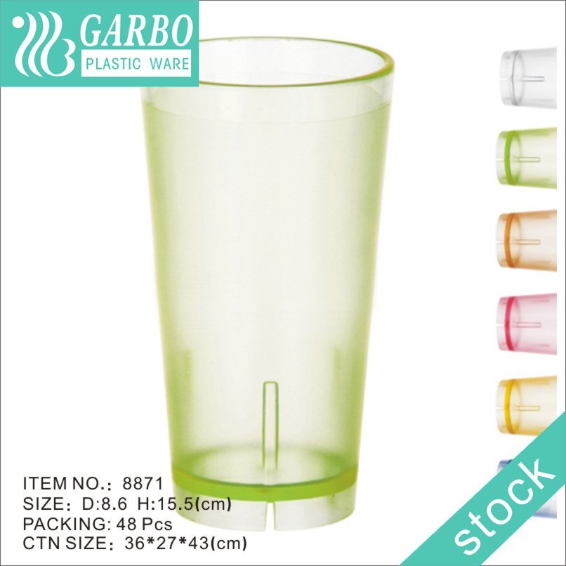 18oz large pink transparent polycarbonate beer juice cup with lightweight