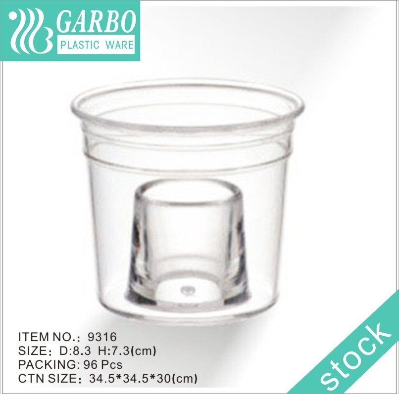 Bar restaurant use classic design clear 2oz spirit plastic cup