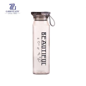 20oz water drinking brown transparent plastic bottle with a PP lid