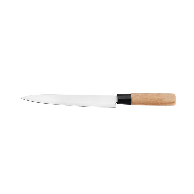 FOB 5PCS Spiegel poliert Professional 420 Material Edelstahl Kintchen Messerset mit Holzgriff