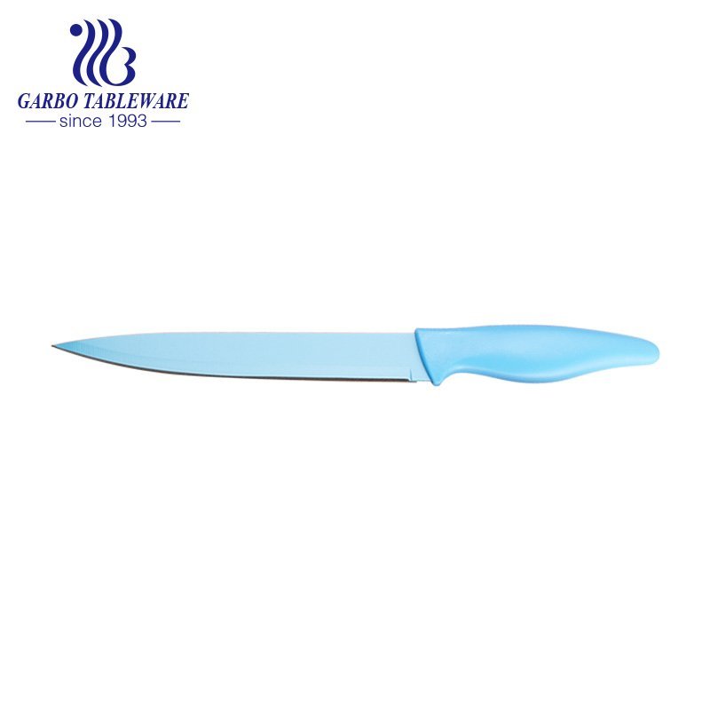 الصين مصنع بالجملة عالية الجودة سكين الخضار حزمة مخصصة 6 قطع حادة قطع حافة آمنة استخدام PP مقبض مجموعة سكاكين المطبخ
