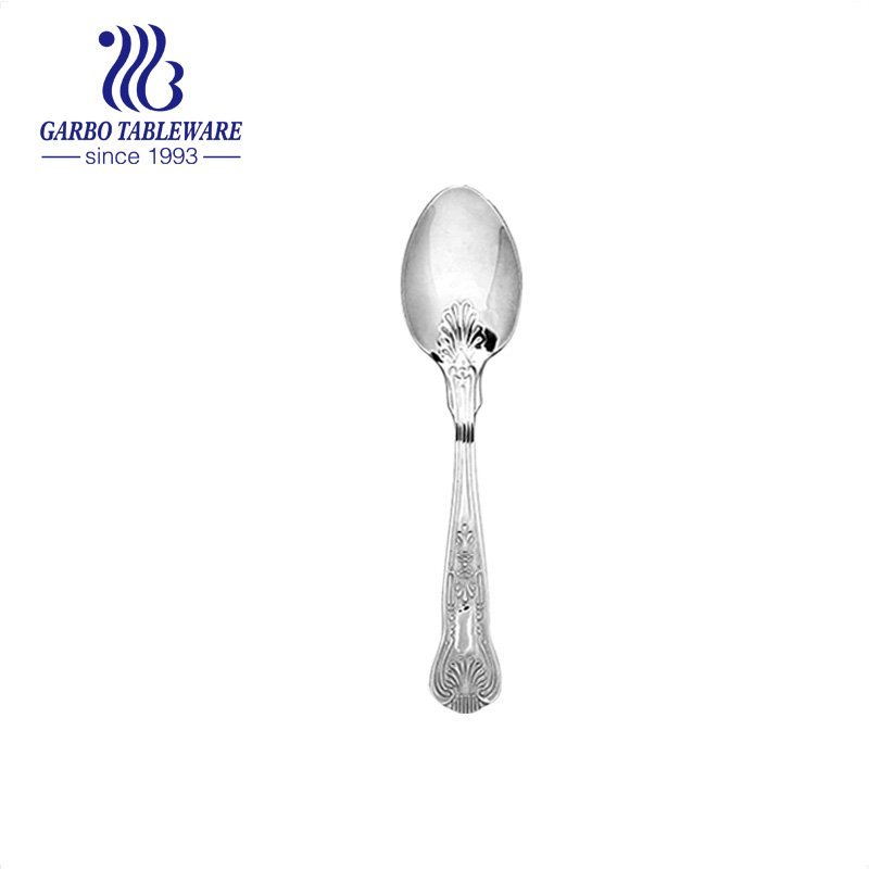 Hot sale 410 430 Stainless steel ice tea latte spoon for ice cream or soup in hotel use