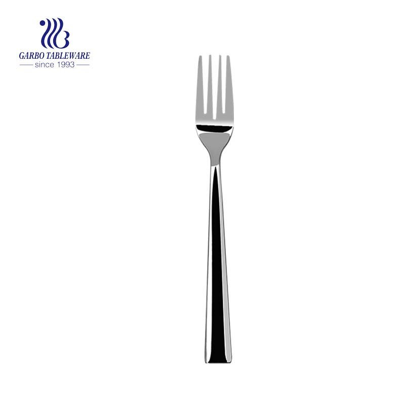 8-дюймовая черная гальваническая обеденная вилка с пластиковой ручкой, салатная вилка из нержавеющей стали, посуда для дома и отеля