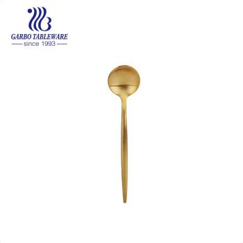 Gift promotion PVD golden plating dinner stainless steel spoon for soup stock available