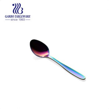 High quality colorful plating stainless steel flatware spoons for wedding logo design