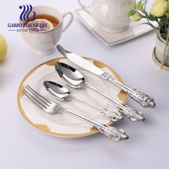 Medieval series silverware set 18/10 stainless steel vintage cutlery set for collection