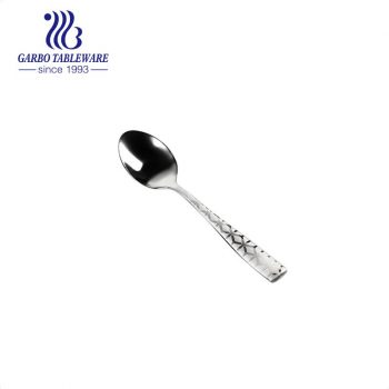 Fashion design stainless steel dinner spoon cutlery with laser design on handle