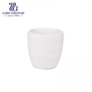 Xícara de café de porcelana branca alta em branco pode fazer design OEM