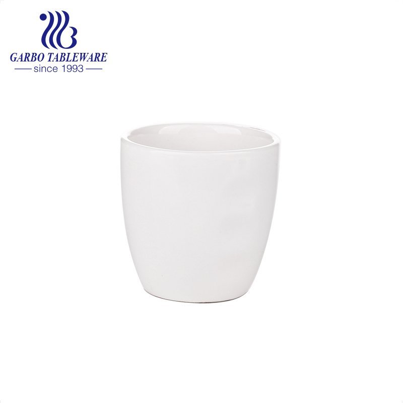 taza de té pequeña de forma redonda de porcelana blanca con diseño personalizado a granel