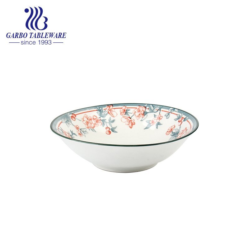 1.7L pocerlain rice bowl with underglazed decal for using at home