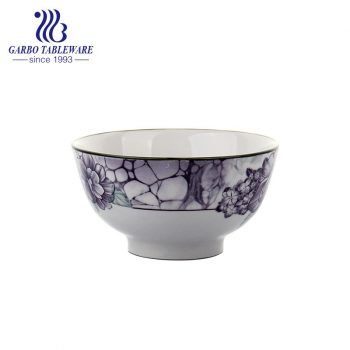 300ml Classical round underglazed ceramic bowl for rice and noodle eating