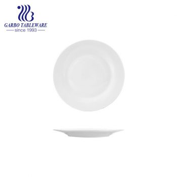 Китайская фабрика дешевая элегантная тонкая фарфоровая белая круглая 6-дюймовая керамогранитная тарелка для десертов