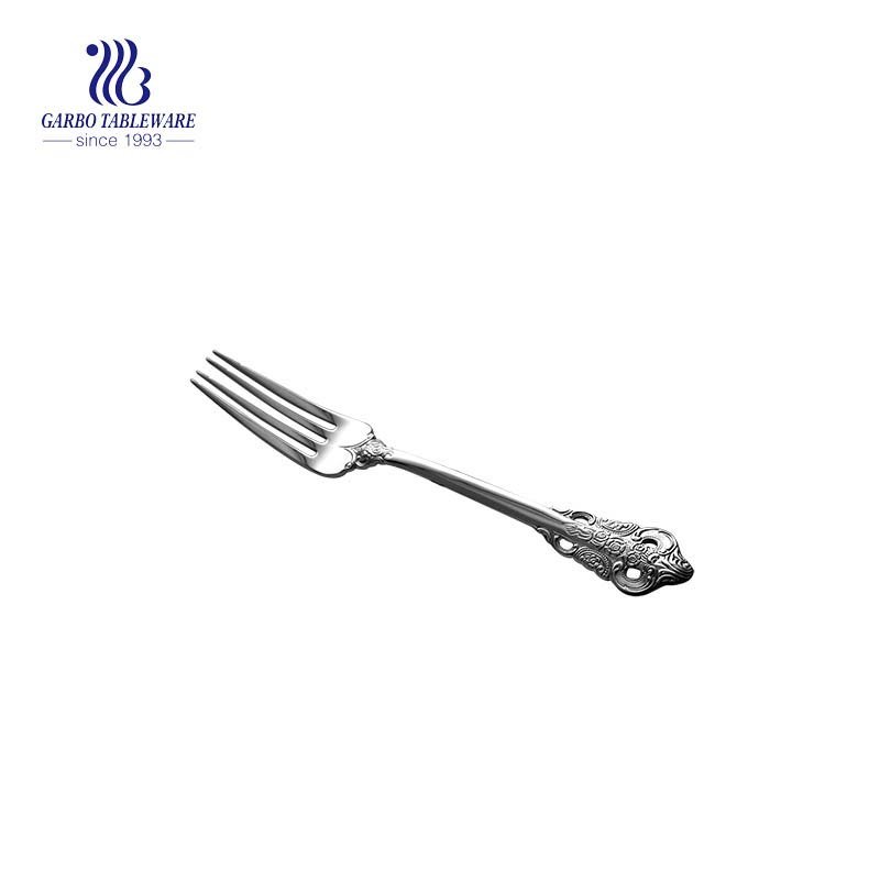Food grade small children dinner flatware fork with PP handle wholesale stainless steel cake dessert fork