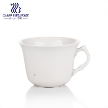 10oz custom printing design porcelain drinking mug 280ml ceramic coffee cup with special handle