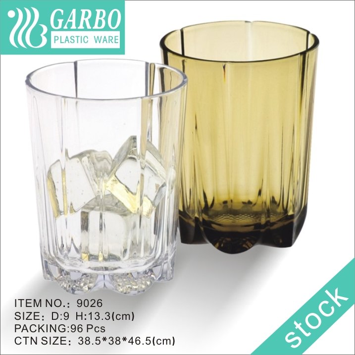 China 300ml clear polycarbonate tumbler with diamond design