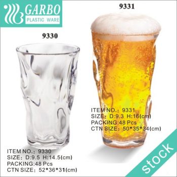 Beer tumbler reusable transparent plastic Tumbler Juice Polycarbonate cup