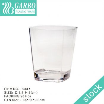 Hot sell square shape 340ml 12oz polycarbonate water tumbler