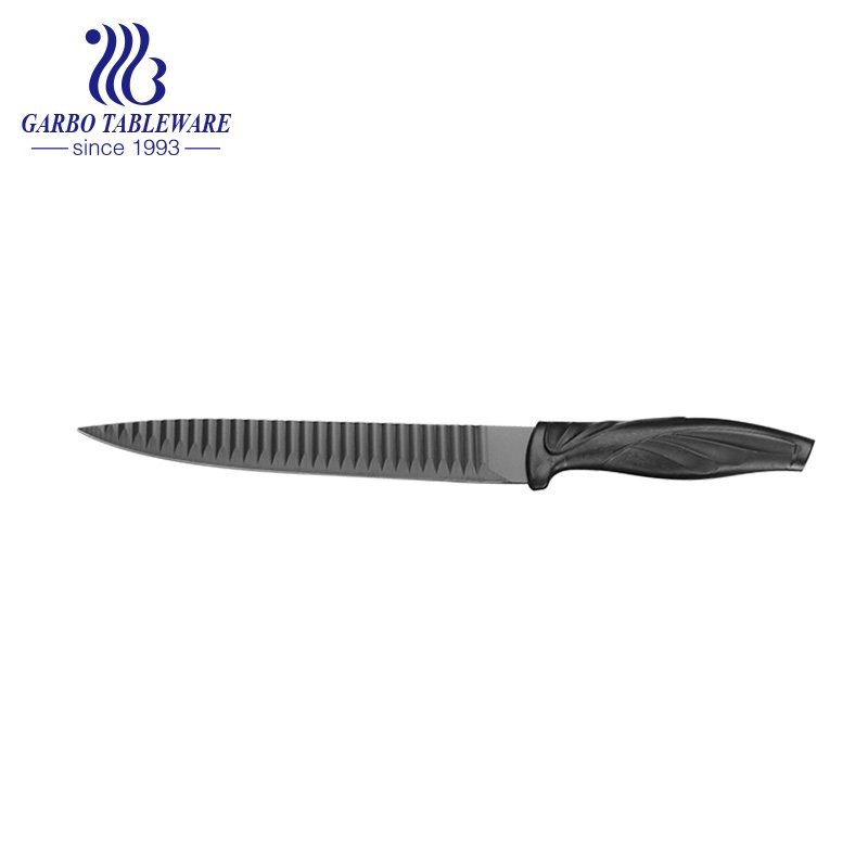 High Quality Fashion Design Chef Knife China Wholesale Environmental Friendly 6pcs Kitchen Knife Set With Black PP Handle