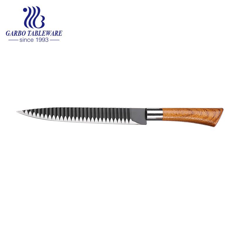 Vente en gros de style de mode couteau à fruits boîte-cadeau Logo personnalisé professionnel 6PCS couteau de cuisine ensemble 6PCS avec poignée en bois
