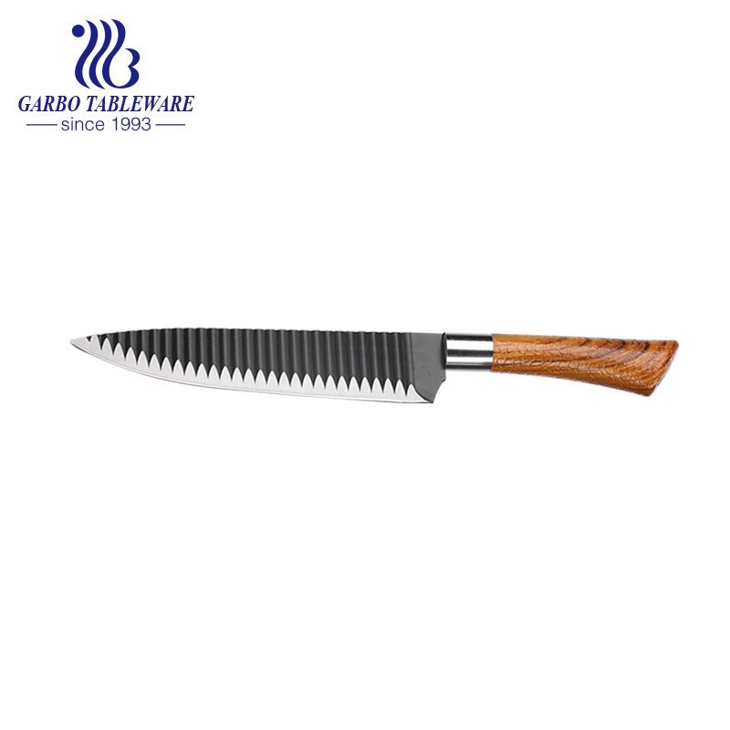 Vente en gros de style de mode couteau à fruits boîte-cadeau Logo personnalisé professionnel 6PCS couteau de cuisine ensemble 6PCS avec poignée en bois