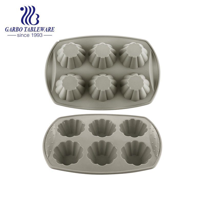 Molde de silicone com 6 furos para chocolate, bolo, pudim e geléia com diferentes designs fofos Assadeira para cupcake