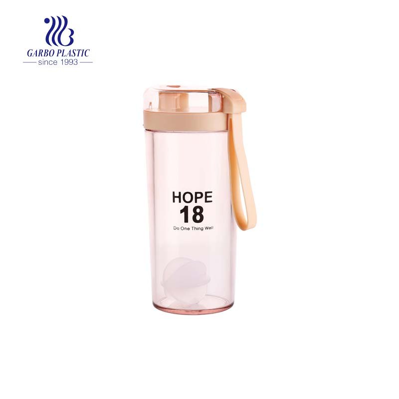 550ml brown safe-using BPA free portable plastic water drinking bottle