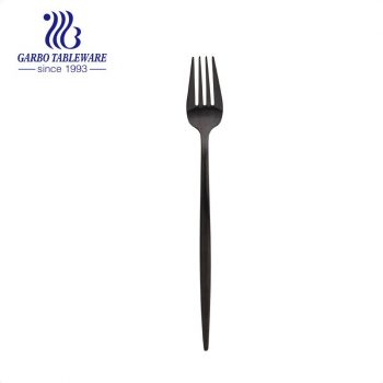 Couverts classiques en acier inoxydable Stock PVD fourchettes à salade de restaurant Vaisselle noire à fourchette à dessert
