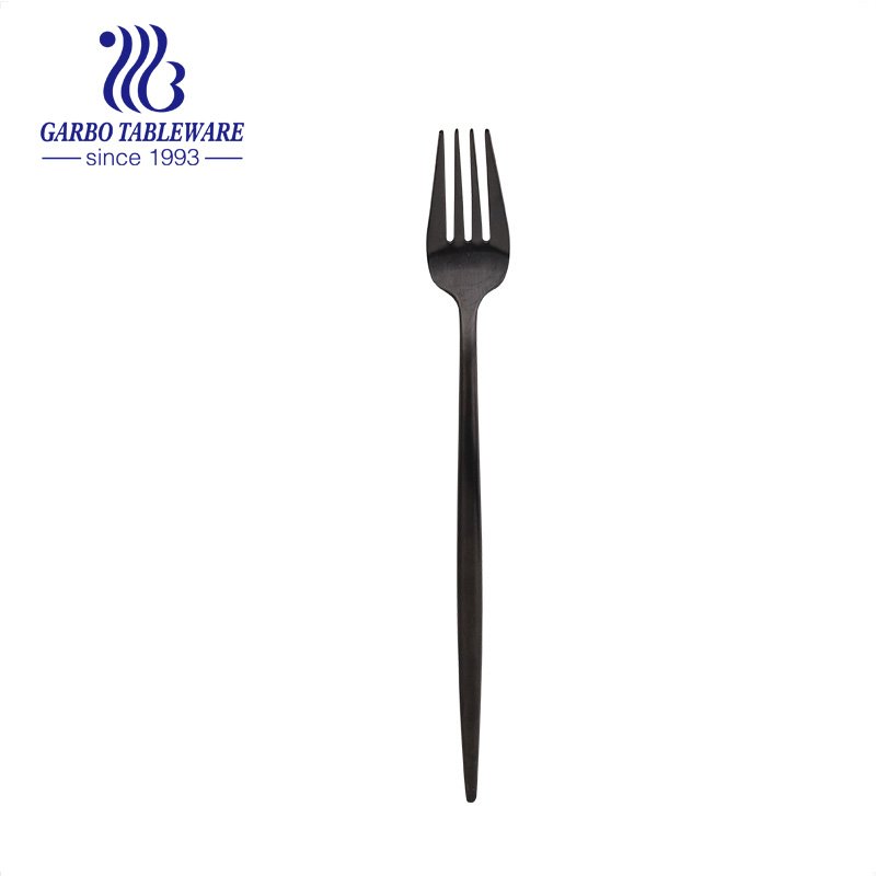 Premium quality stainless steel 18/8 luxury rose gold dinner fork electroplated colored table fork flatware