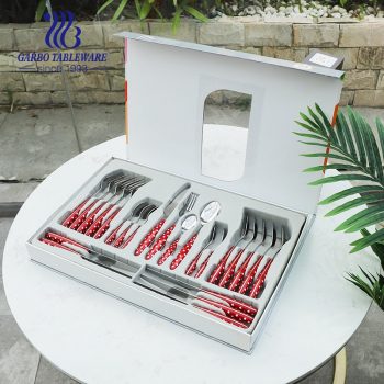 Popular in South-America flatware set 18/0 Stainless Steel cutlery set with big gift box