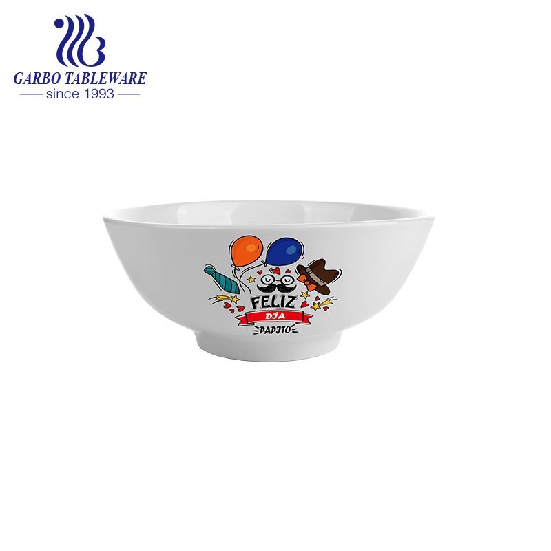 Customizable cartoon decorated ceramic big bowl with factory price