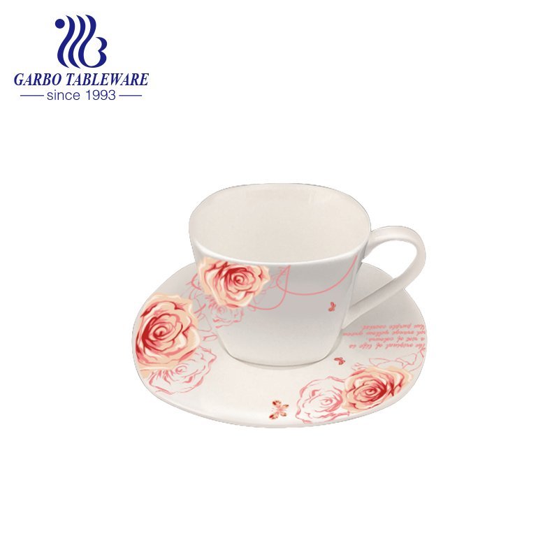 Hochwertige neue Bone China Tasse und Untertasse mit Design