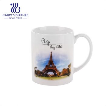 famous place souvenir ceramic mug for water drinking classic porcelain drinkware stoneware cup with handle.