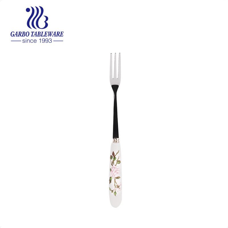 Mirror polished restaurant silver flatware metal stainless steel 18/0 fruit forks appetizer salad serving fork