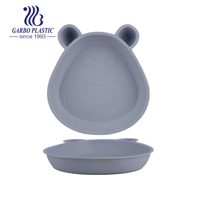 Non-Toxic Dishwasher and Microwave Safe Plastic Divided Serving Dish Unbreakable Wheat Straw Sectional Plates