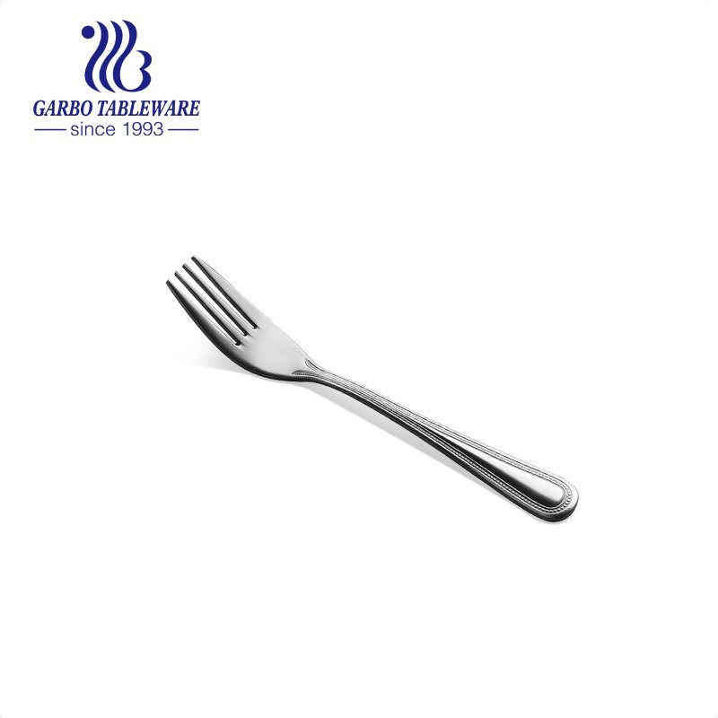 Premium quality 18/8 stainless steel dessert forks restaurant silver mirror polished fruit salad fork elegant tableware