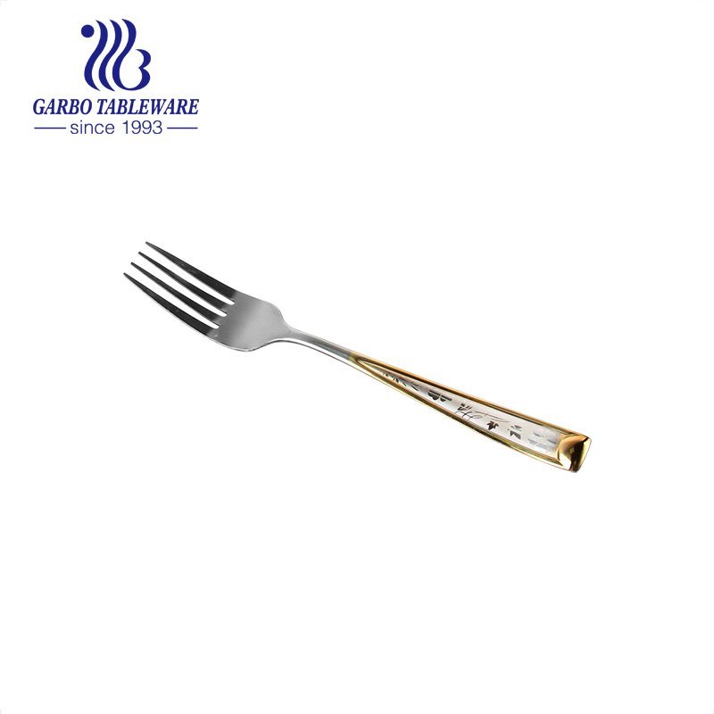 Premium quality 18/8 stainless steel dessert forks restaurant silver mirror polished fruit salad fork elegant tableware