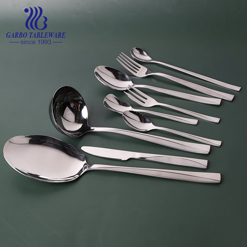 18/8 SS household use flatware set premium stainless steel cutlery set service for 6